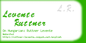 levente ruttner business card